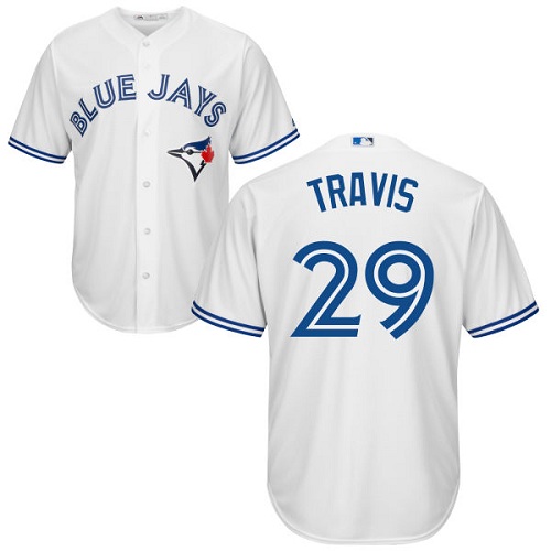 Blue Jays #29 Devon Travis White Cool Base Stitched Youth MLB Jersey - Click Image to Close